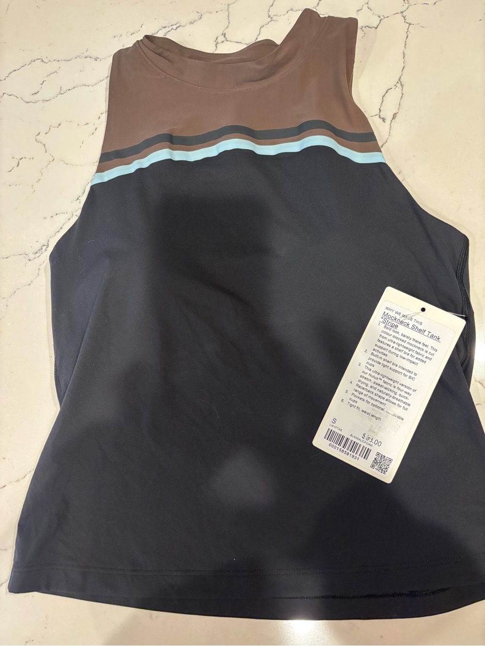 Lululemon Shelf Tank w/ Stripe Sz S NWT